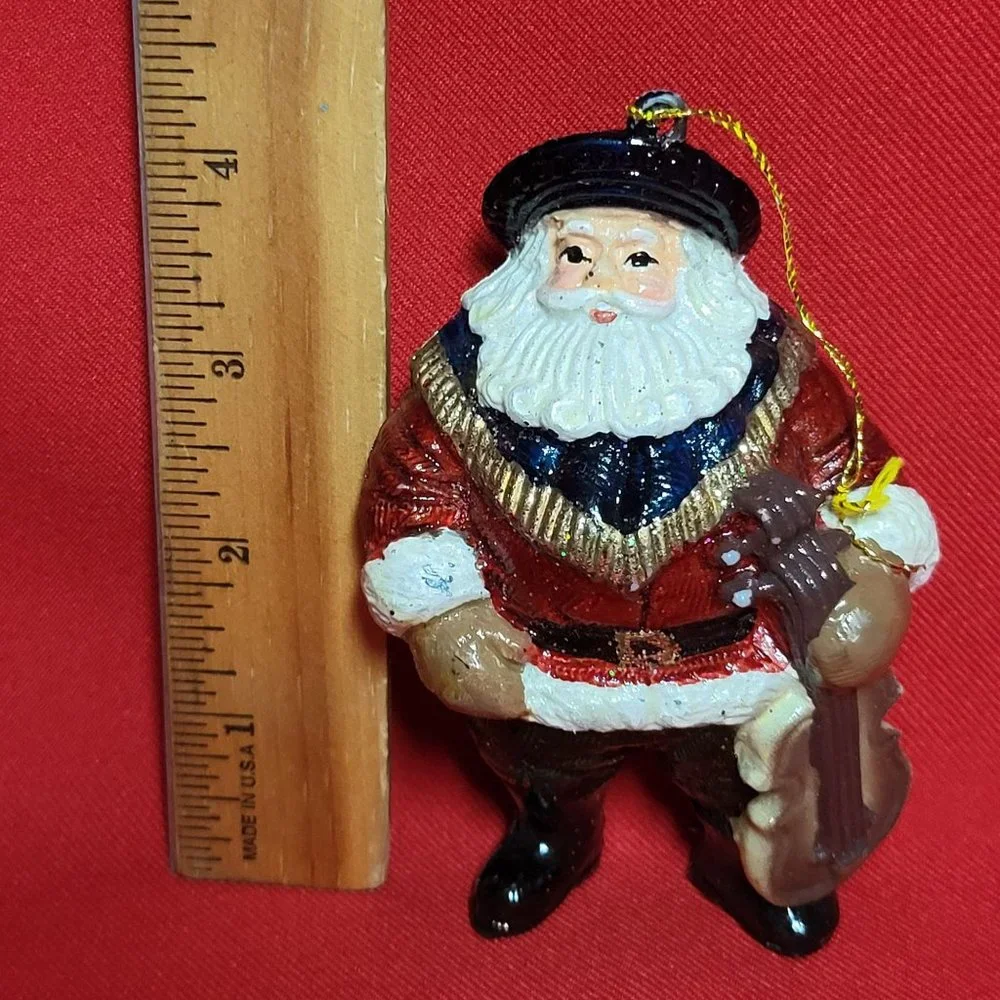 VTG Santa Claus Old St Nick Blown Glass Christmas Ornament